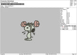 Snoopygym1901 Embroidery File 6 sizes