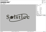 Solsticetext Embroidery File 6 sizes