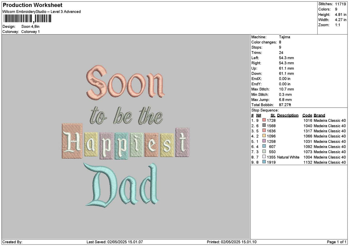 soontext Embroidery File 6 sizes