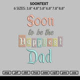 soontext Embroidery File 6 sizes