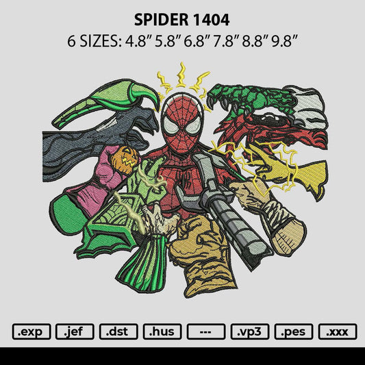 Spider 1404 Embroidery File 6 sizes