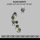 Black Ghosts Embroidery File 6 sizes