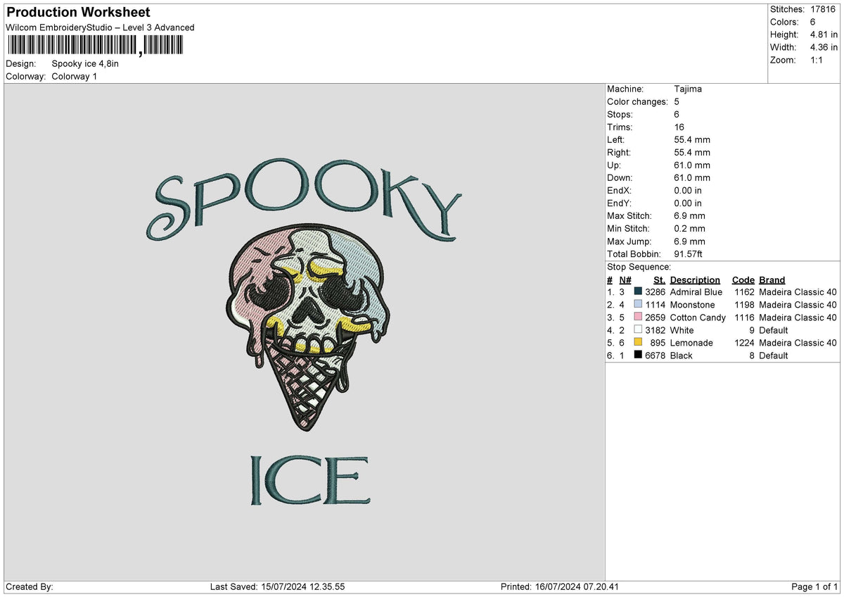 Pumpkintext 1607 Embroidery File 6 size