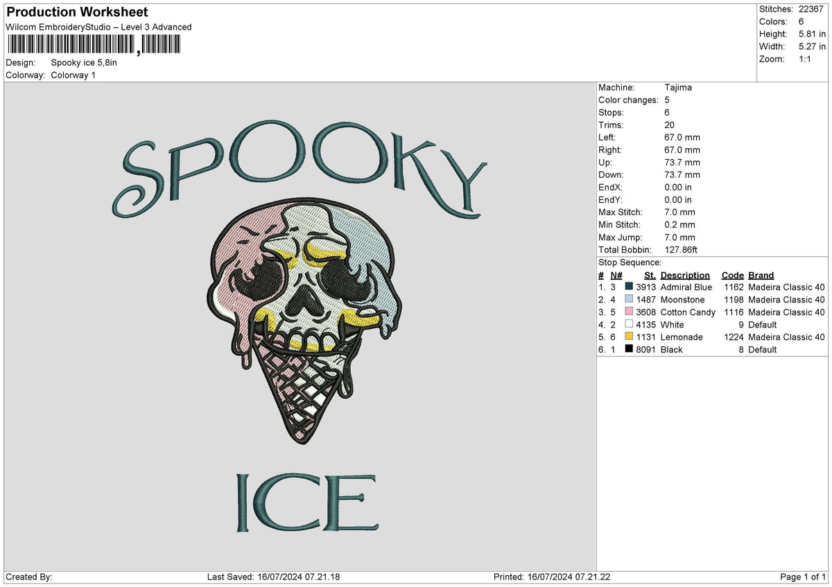 Pumpkintext 1607 Embroidery File 6 size