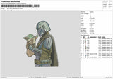 Star Wras Mandalorian Embroidery Machine Design Files