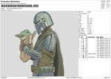 Star Wras Mandalorian Embroidery Machine Design Files