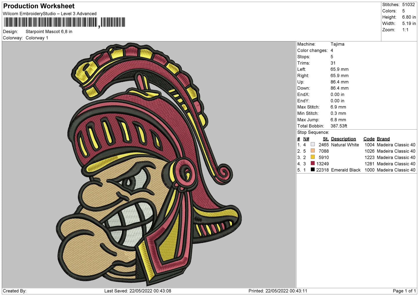 Starpoint Mascot Embroidery