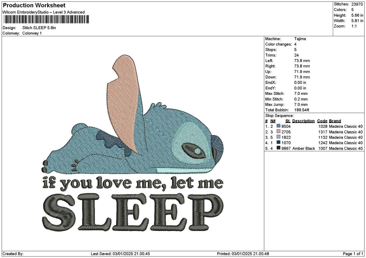 Stitchsleep Embroidery File 6 sizes