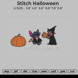Stitch Halloween Embroidery File 4 size