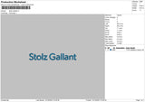 Stolz G Bold Embroidery File 6 sizes
