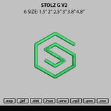 Stolz G V2 Embroidery File 6 sizes