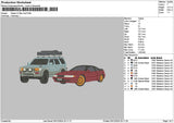 2 Cars 0512 Embroidery File 6 sizes