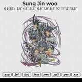 Sung Jin Woo Embroidery File 6 size