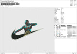 Swoosh UFC v2 Embroidery File 6 size