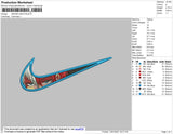Swoosh Shoto Todoroki Embroider