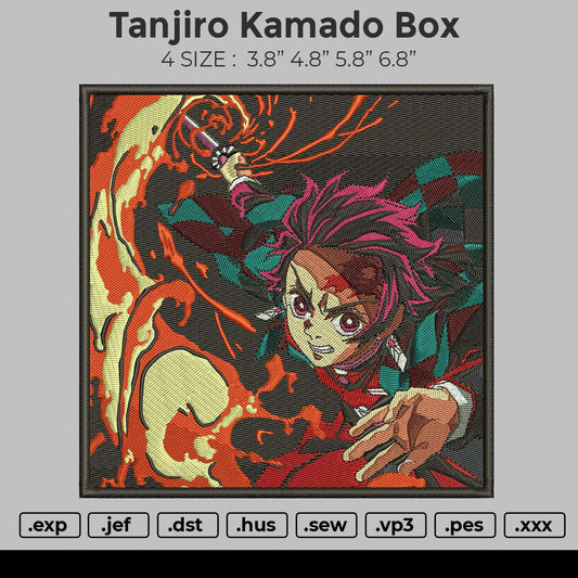 Tanjiro Kamado Box Embroidery