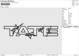 TATE Embroidery File 4 size