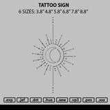 Tattoo Sign 01 Embroidery File 6 sizes