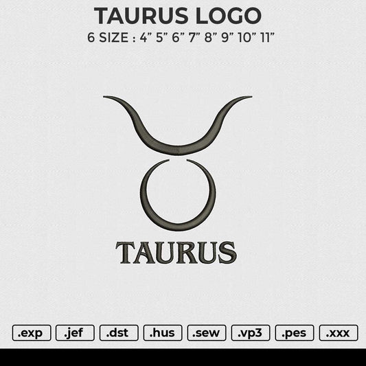 TAURUS LOGO Embroidery File 6 size