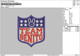 Teamtext 0702 Embroidery File 6 sizes