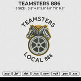 TEAMSTERS 886 Embroidery File 6 sizes