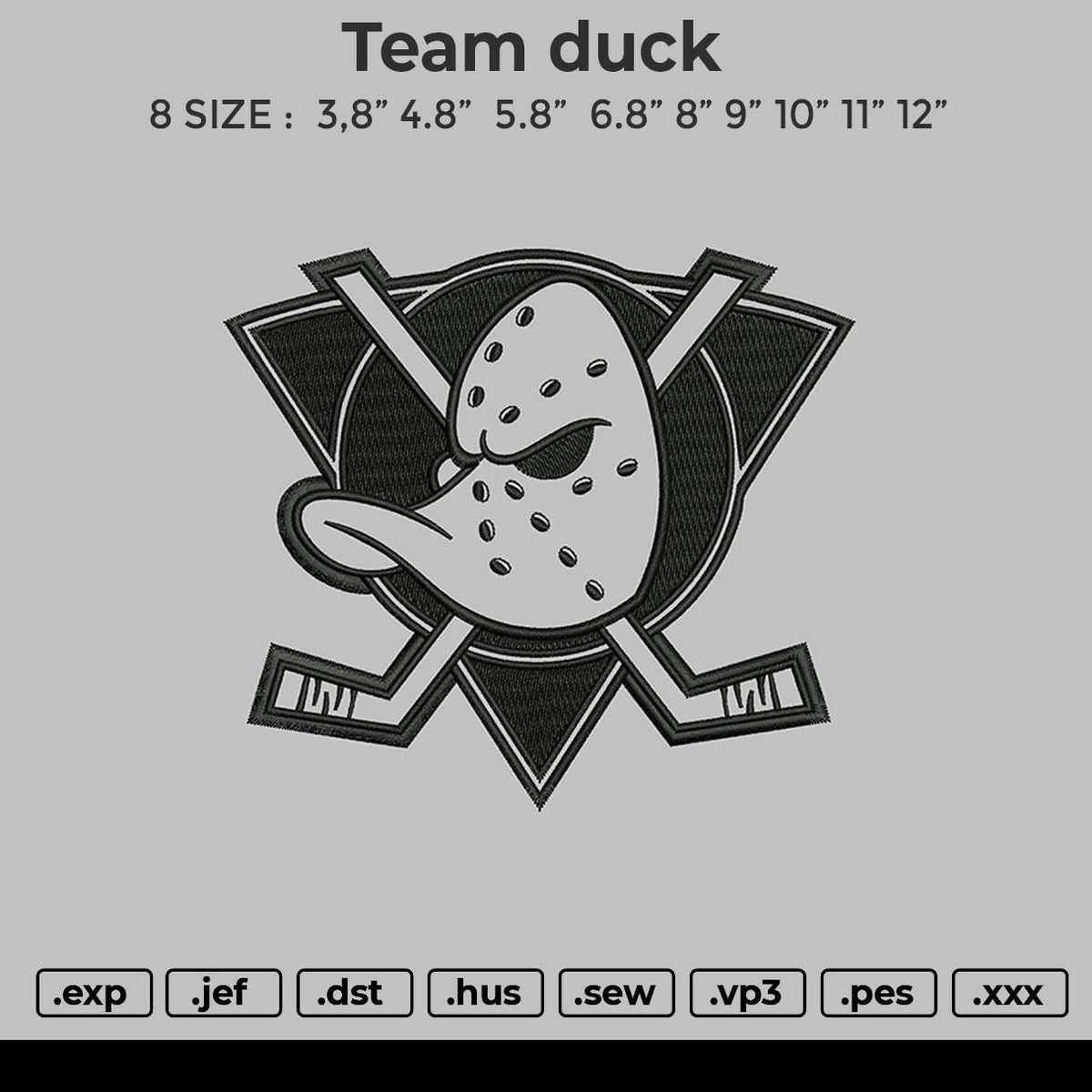 Team Duck Embroidery