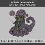 Monkey Dark Fantasy Embroidery Machine Design File
