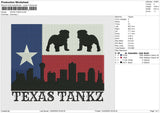 TEXAS TANKZ Embroidery File 6 size