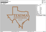Texomatext Embroidery File 6 sizes
