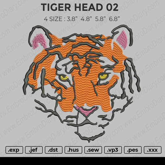 Tiger Head 02 Embroidery