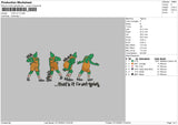 GRINCH NOT GOING Embroidery File 6 sizes