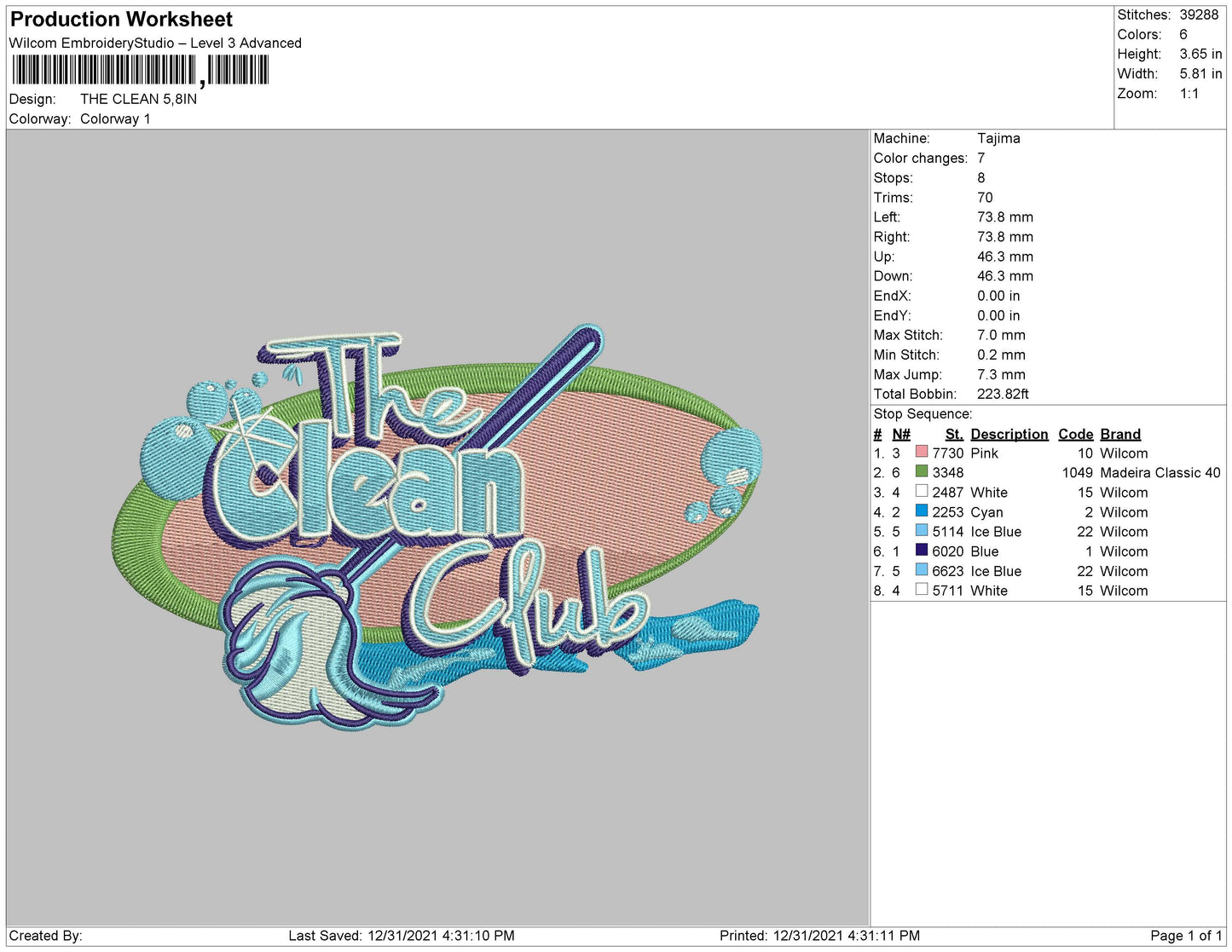 The Clean Embroidery