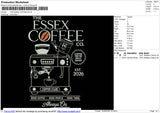 THE ESSEX COFFEE Embroidery File 6 sizes