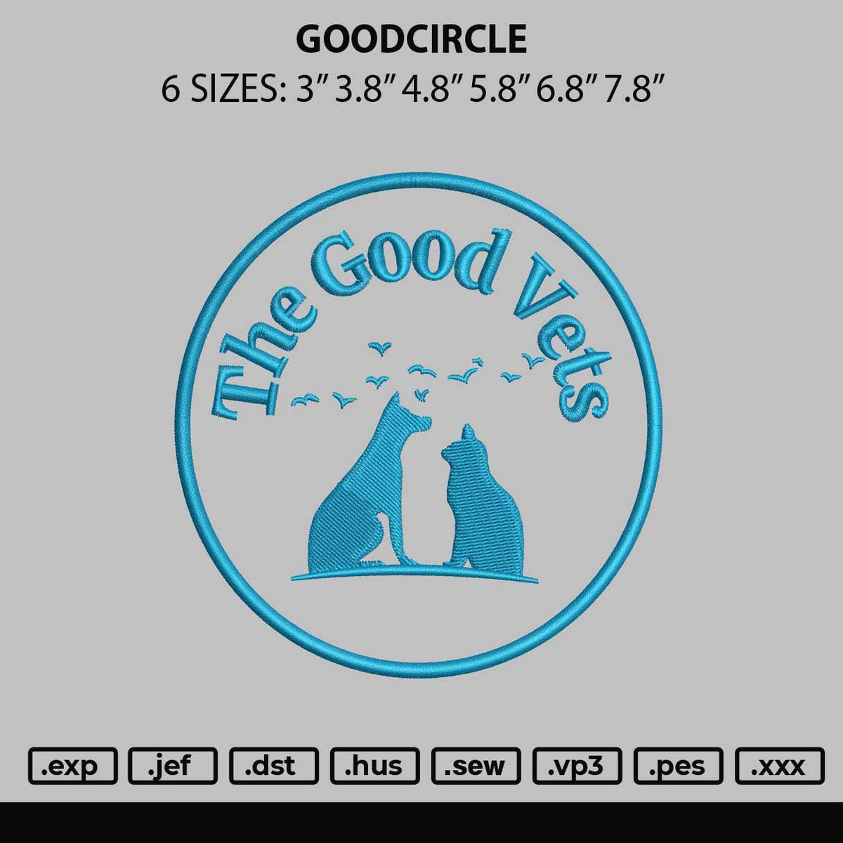 Goodcircle Embroidery File 6 sizes