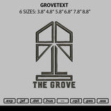 Grovetext Embroidery File 6 sizes