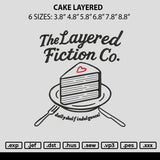 Cake Layered Embroidery File 6 sizes