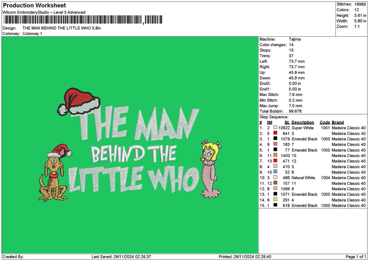 Mantext 02 Embroidery File 6 sizes