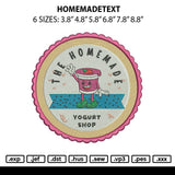 Homemadetext Embroidery File 6 sizes