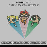 Power G 0711 Embroidery File 6 sizes