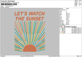 Sunsettext 2802 Embroidery File 6 sizes