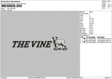 Thevinetext Embroidery File 6 sizes