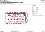 Ticket 0602 Embroidery File 6 sizes