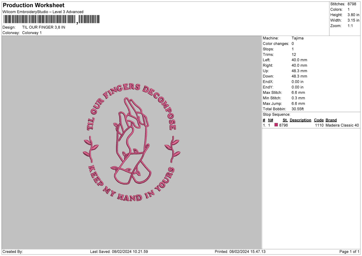 Finger 0702 Embroidery File 6 sizes