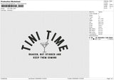 TINI TIME Embroidery File 6 size