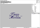 Tiredtext 01 Embroidery File 6 sizes