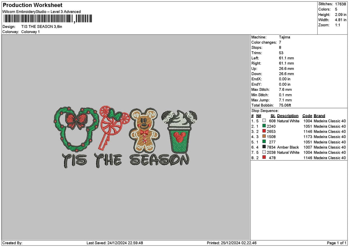 Mickey 2512a Embroidery File 6 sizes