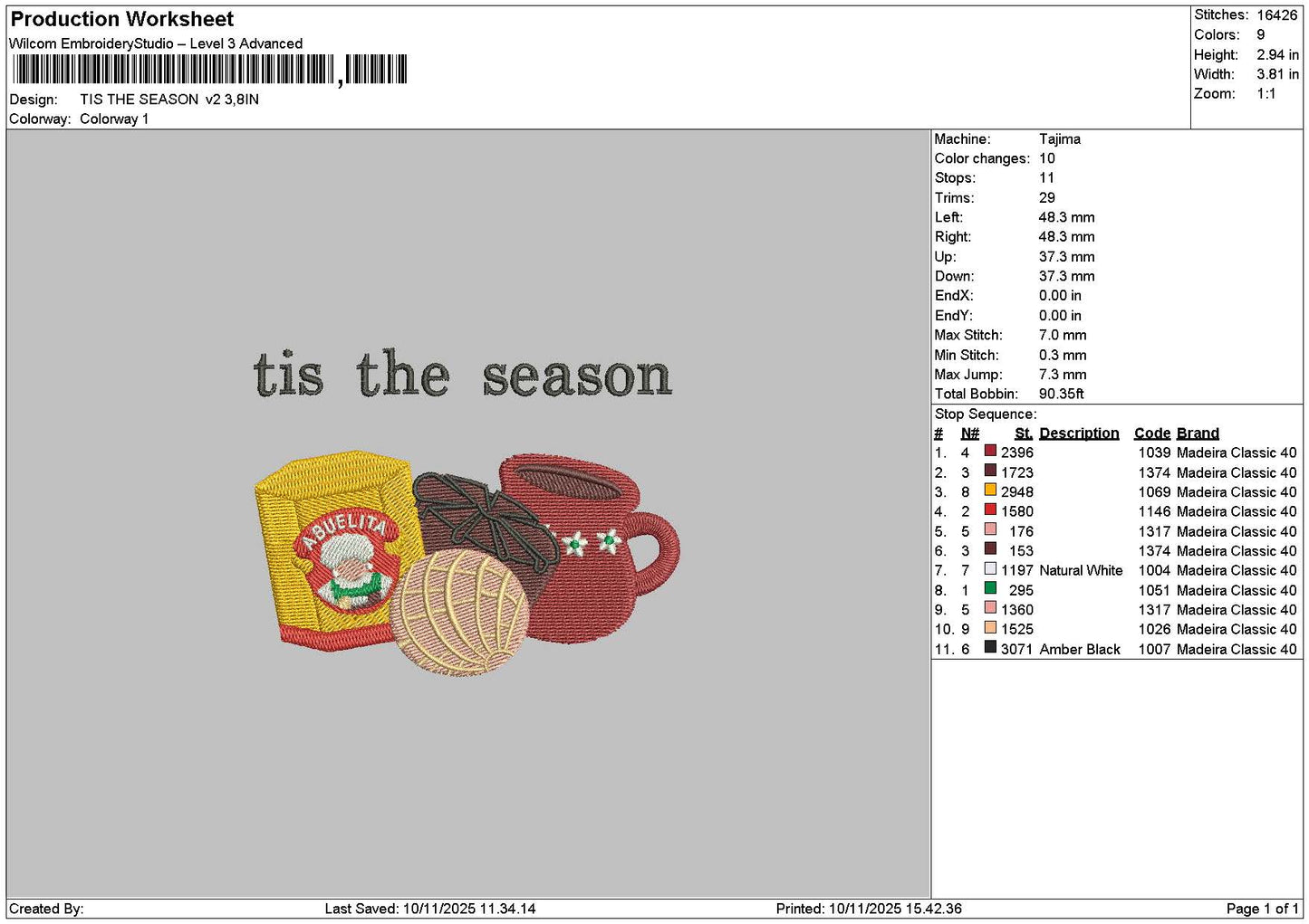 Seasontext V002 Embroidery File 6 sizes
