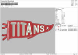 Titans Flag Embroidery File Design