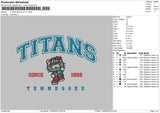 TITANS HELLO KITTY Embroidery File 6 sizes
