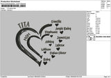 Titatext Embroidery File 6 sizes